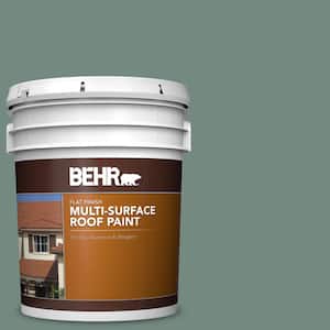 5 gal. #MS-61 Frosted Green Flat Multi-Surface Exterior Roof Paint