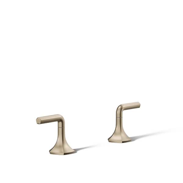 KOHLER Occasion Lever Bathroom Sink Faucet Handles in Vibrant Brushed Bronze