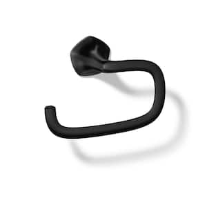 Wall Mounted Sundae Towel Ring in Matte Black