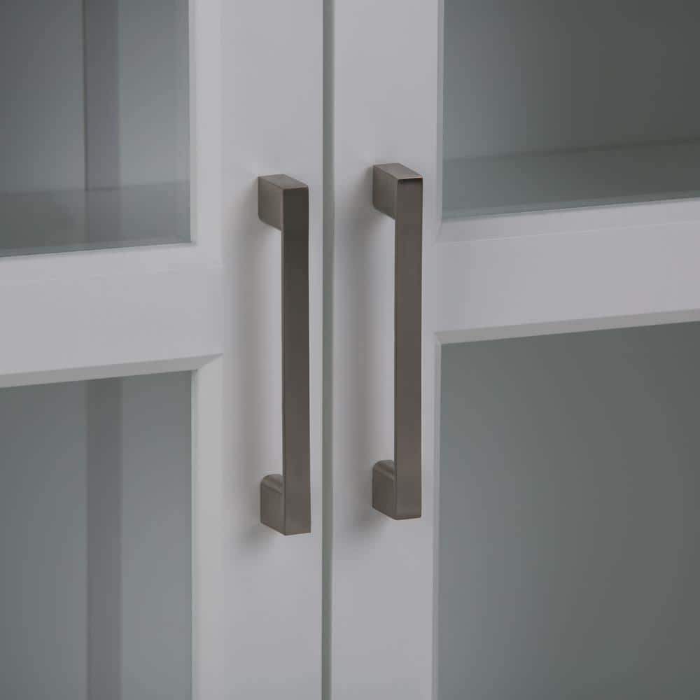 Pure White Rubberwood Bathroom Wall Cabinet with Cubbies