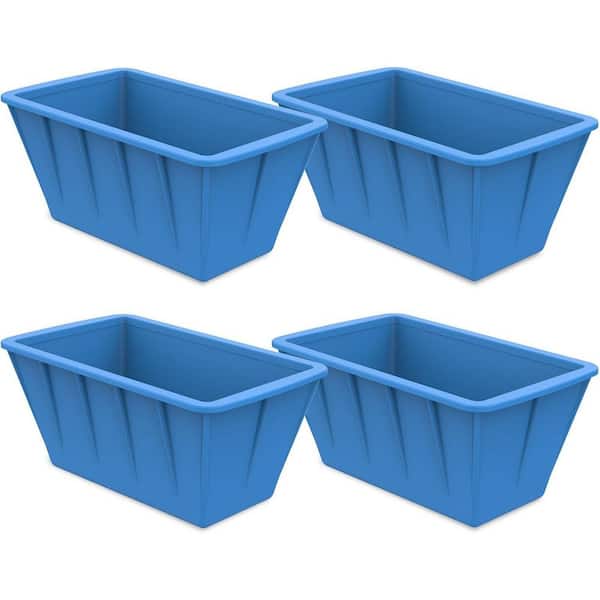 Extra Large Silicone Ice Cube Molds Reusable Blue Square Ice Block Trays for Home Freezer Cold Plunge 4 Pack