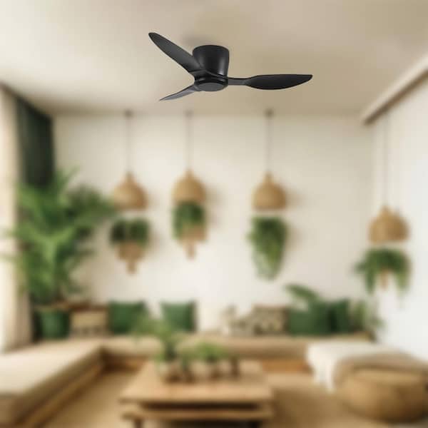 MODERN HABITAT Turboflow Blade Span 40 in. Indoor Matte Black Ceiling Fan with Remote Control