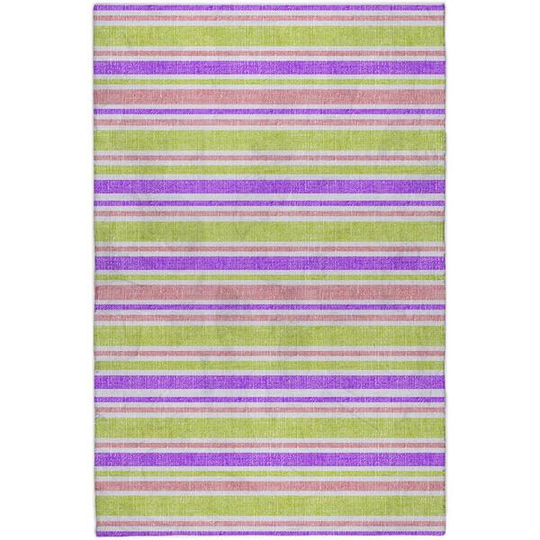 Dream Shag Premium Machine Washable Abstract ADS531 Purple 10 ft. x 14 ft. Area Rug