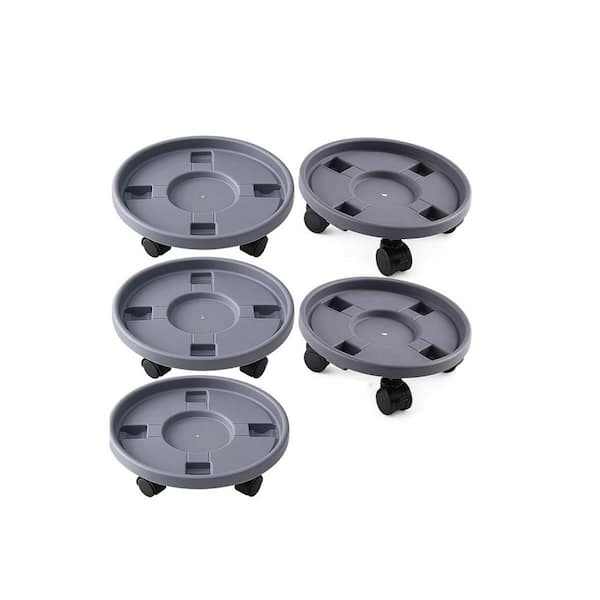 14 in. Dia Plastic Plant Caddies & Carts with Wheels (5-Pack