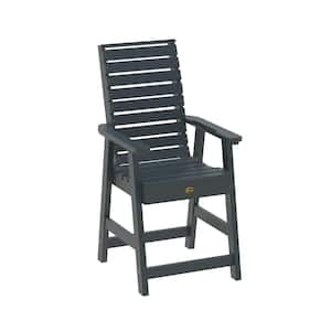 Glennville Federal Blue Counter Height Plastic Dining Chair