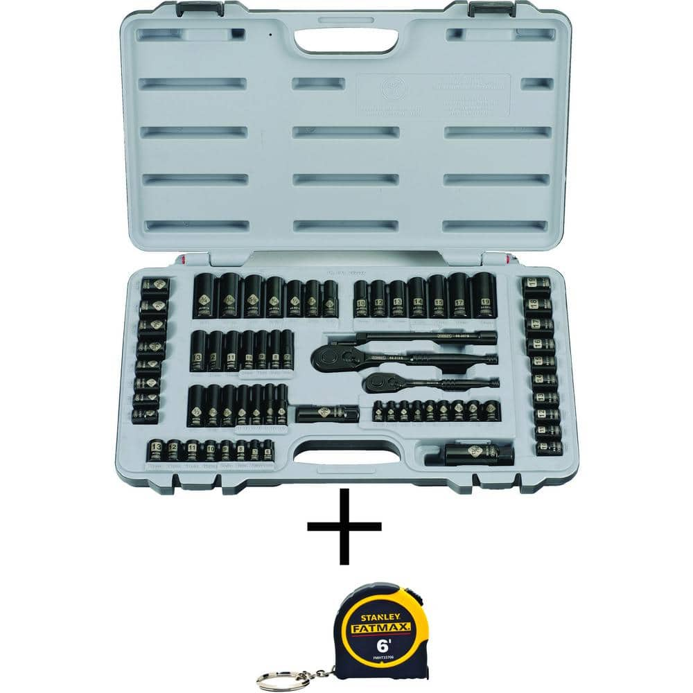 Stanley Home Tool Kit (65-Piece) with Bonus Keychain Pocket Tape Measure