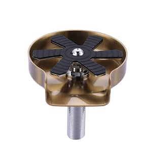 5 in. Metal Glass Rinser with 360-Degree Rotating Jet for Kitchen Sinks, Bar Glass Rinser in Brushed Gold