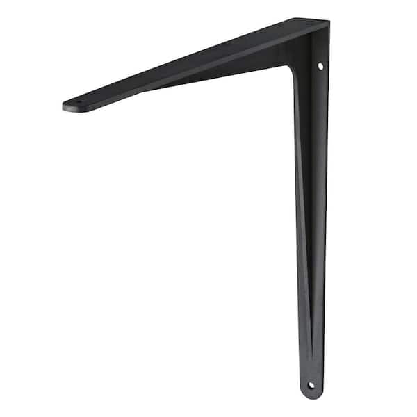 HERAKLES 19.7 in. Black Aluminum Shelf Bracket