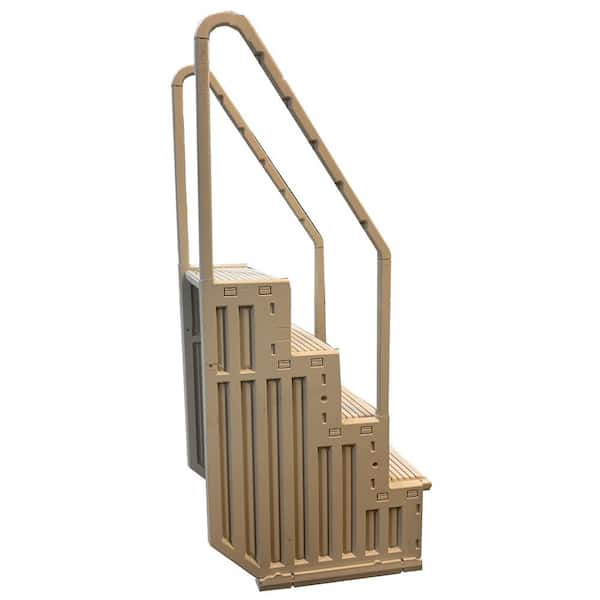 CONFER PLASTICS Pool Ladder Stair Entry System 4 Step for Above Ground Pool  STEP-1VM - The Home Depot