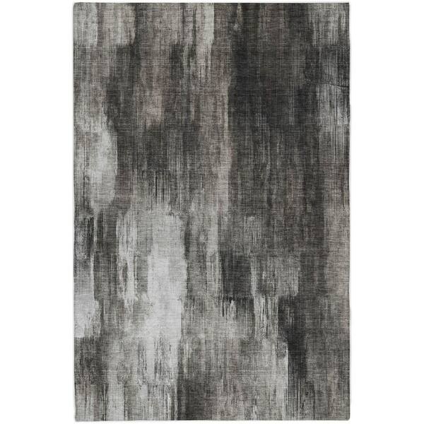 Dream Shag Premium Machine Washable Abstract ADS567 Gray 9 ft. x 12 ft. Area Rug