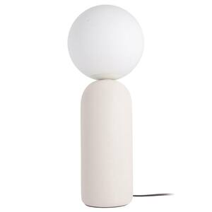 Toria 20.5 in. Matte White Transitional Standard Bulb Bedside Table Lamp for Bedroom with White Glass Shade