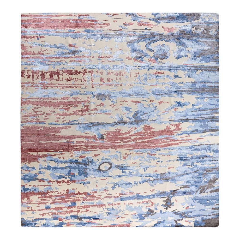 Modern-Contemporary Ivory 9 X 12 Hand-Knotted Wool Silk Indoor Area Rug price history on PriceWatchPro