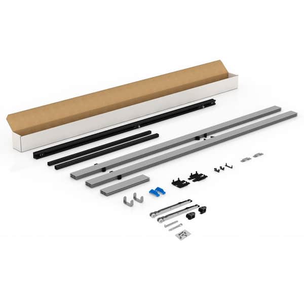 BARTELS Hannover 38 x 84 in. Aluminum Pocket Door Track, Framing and Top Mount Hardware Kit with Double Soft-Stop