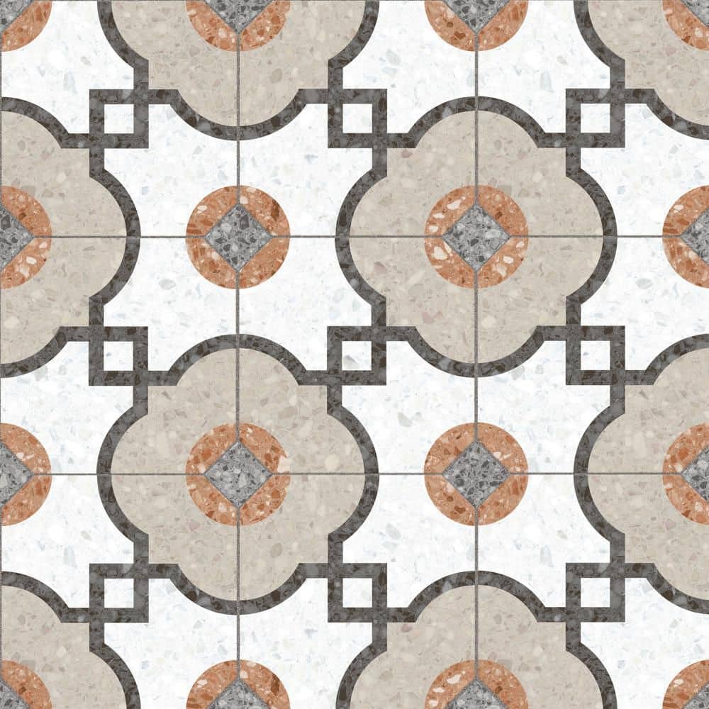 Riviera Octagon Grimaud Multicolor with Taco Nero 8 in. x 8 in. Porcelain Floor and Wall Tile (11.25 sq. ft. /Case) price history on PriceWatchPro