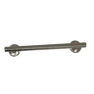 20 in. x 1.25 in. Straight Decorative ADA Compliant Grab Bar in Brushed Nickel, Capped Ends