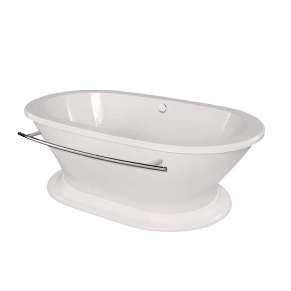 Hydro Systems Columbia 70 in. Acrylic Flatbottom Air Bath Bathtub in White