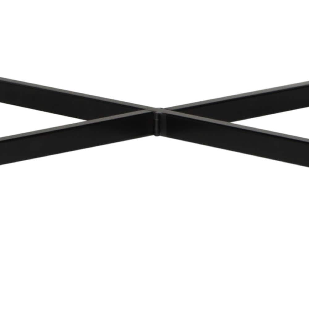 Cheyenne 40'' Round Black Wood & Metal Mosaic Coffee Table