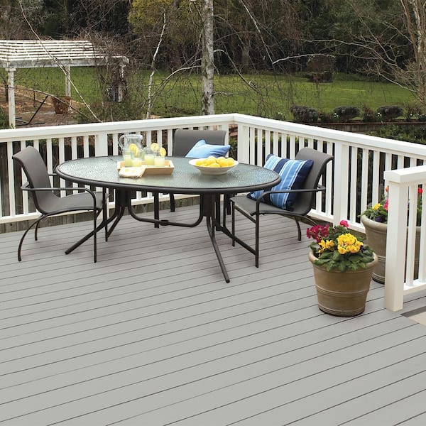 1 qt. #SC-365 Cape Cod Gray Solid Color Waterproofing Exterior Wood Stain and Sealer