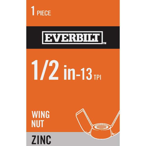 Everbilt 1/2 in.-13 Zinc Plated Wing Nut