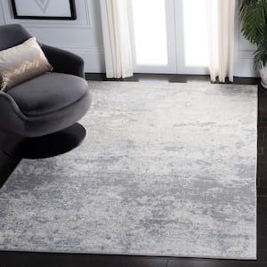 Brentwood Gray/Ivory Doormat 3 ft. x 5 ft. Abstract Area Rug