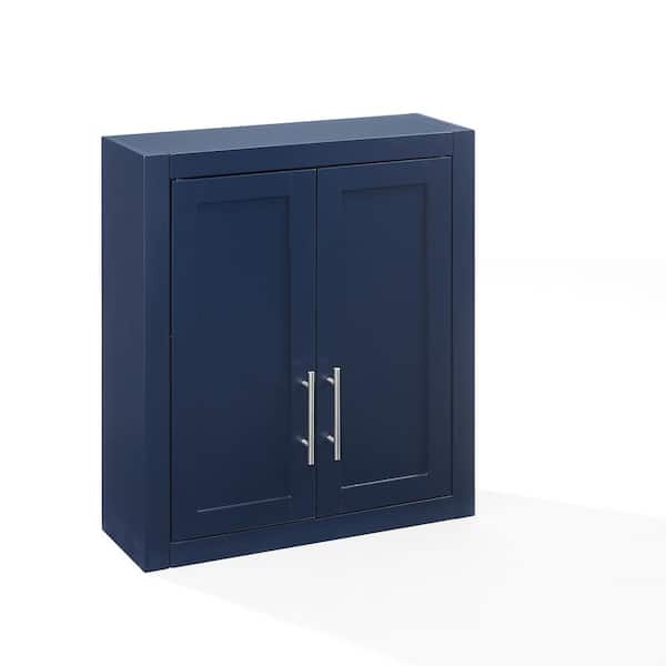 Savannah 22 in. x 26 in. Blue Surface Mount Medicine Cabinet without Mirror