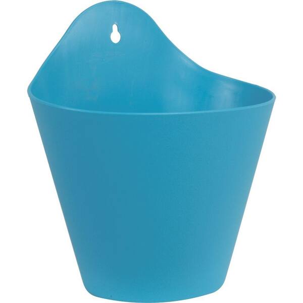 Pride Garden Products Mela 8-1/2 in. Blue Plastic Wall Planter