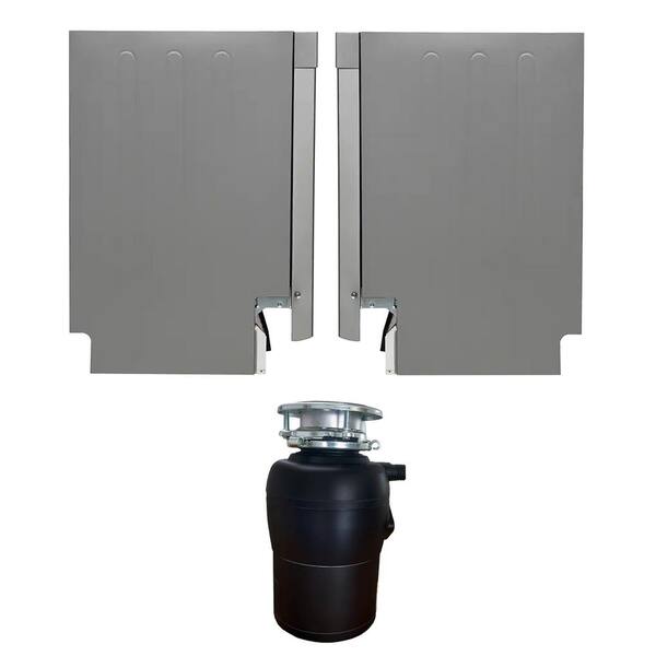 24 in. Standard Built-in Dishwasher 14-place plus 3/4 HP Garbage Disposer with QUIET 51dB 110V E-Star ADA in Stainless