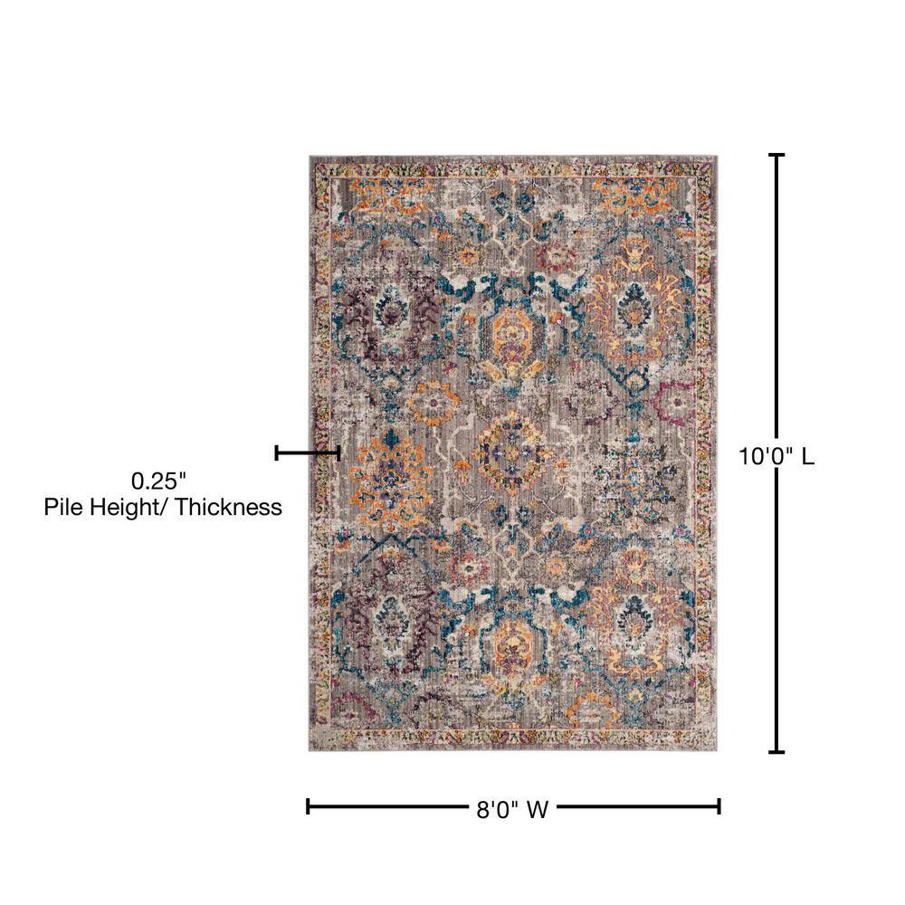 Modern Elegance Gray 8' x 10' Easy Care Synthetic Area Rug