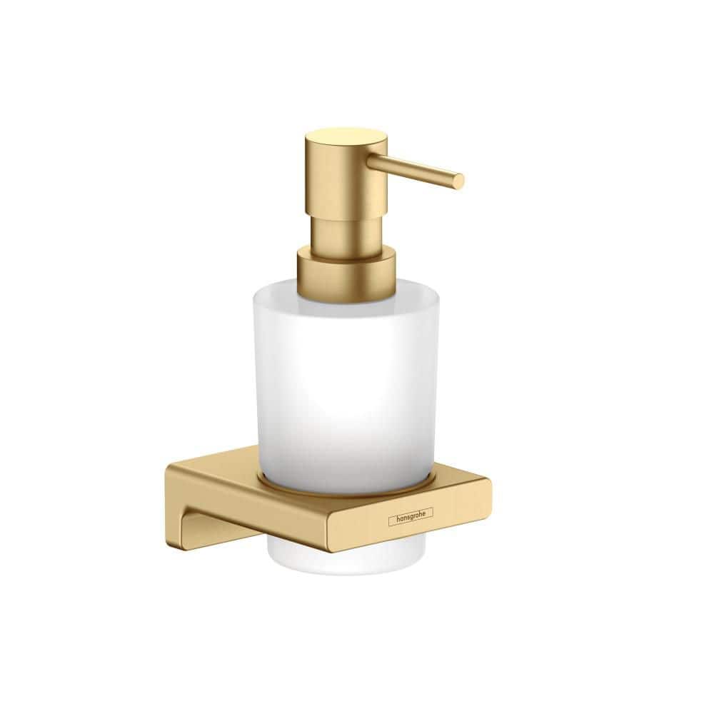 Hansgrohe AddStoris Deck Mount Soap Dispenser in Brushed Gold Optic ...