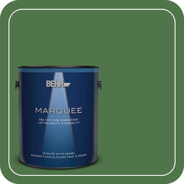 BEHR MARQUEE 1 gal. #MQ4-49 Emerald Forest One-Coat Hide Satin Enamel Interior Paint & Primer