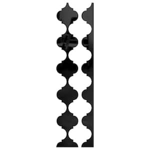 Marrakesh 0.125 in. T x 0.5 ft. W x 4 ft. L Black Acrylic Decorative Wall Paneling 12-Pack
