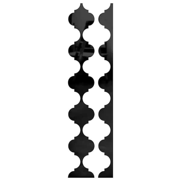 Ekena Millwork Marrakesh 0.125 in. T x 0.5 ft. W x 4 ft. L Black Acrylic Decorative Wall Paneling 12-Pack