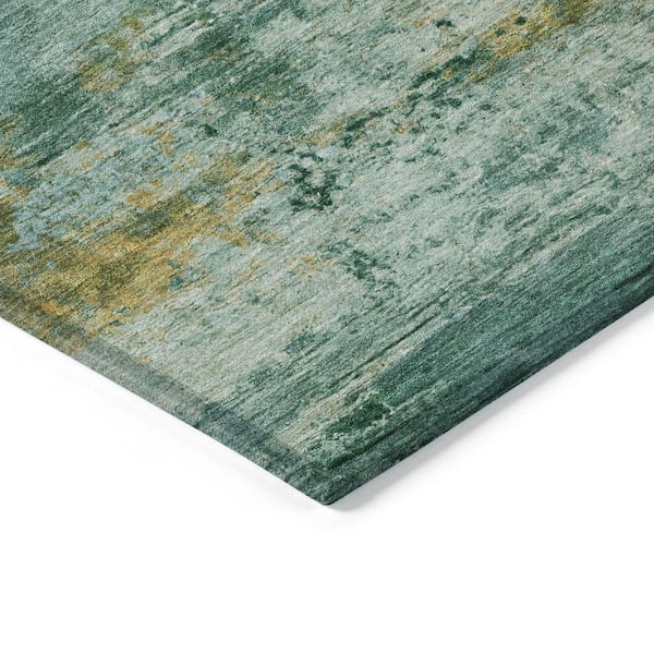 Chantille Machine Washable Indoor/Outdoor Abstract ACN2146 Green 2 ft. 6 in. x 3 ft. 10 in. Area Rug