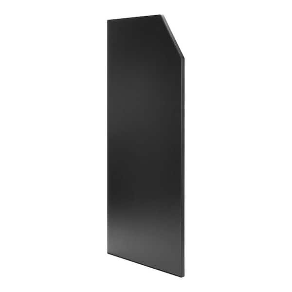 1-Piece Bathroom Urinal Partition in Black, Toilet Protection Divider, Wall-Mounted Urinal Screen Toilet Divider