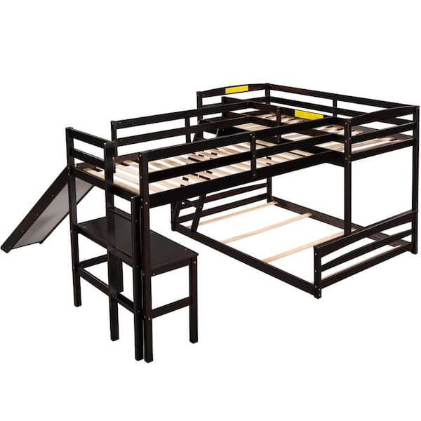 Twin over queen outlet bunk bed l shape