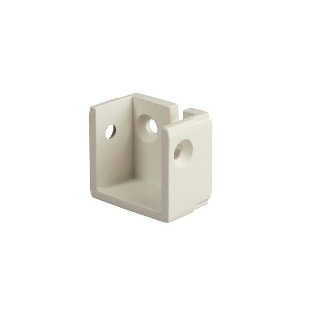 FORTRESS Al13 Home Rail 1.78 in. H x 4.25 in. W Matte White Aluminum Straight Bracket (Bag of 4) Stair Railing Kit