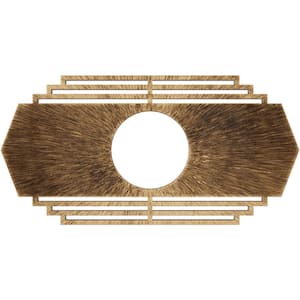 16 in. W x 8 in. H x 4 1/4 in. ID x 1/2 in. P Chrysler Architectural Grade PVC Pierced Ceiling Medallion