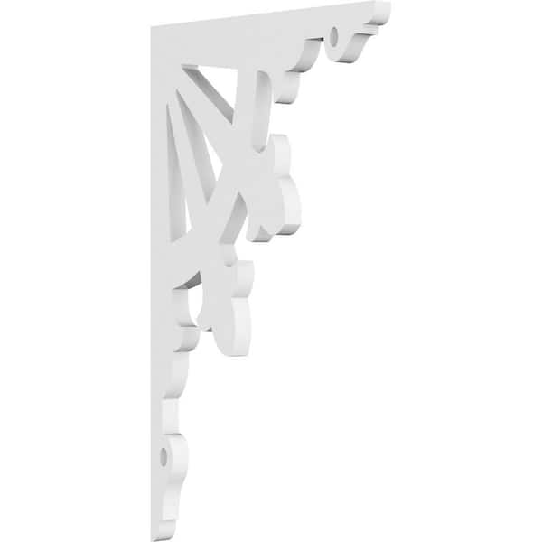 Ekena Millwork 5/8 in. W X 14 in. H X 8 in. D PVC Riley Bracket