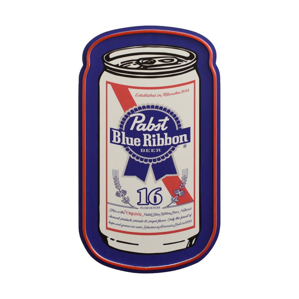 American Art Decor 20 in. x 11.25 in. Blue Pabst Blue Ribbon Can