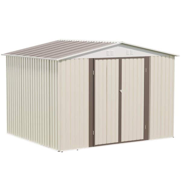 ToolCat 10x8 ft Metal Outdoor Storage Shed with Aluminum Frame