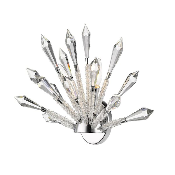 Unbranded 9.625 in. Chrome Sconce