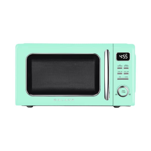 Galanz 1.1 cu. ft. Retro Countertop Microwave in Green GLCMKZ11GNR10 - The  Home Depot