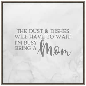 22 in. Mother Sentiments II Dishes Mother's Day Holiday Framed Canvas Wall Art