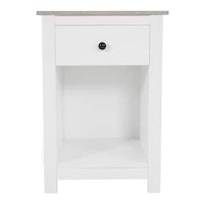 1-Drawer Rustic Whitewash 22.83 in. H x 15.74 in. W x 15.74 in. D MDF Engineered Wood Lateral File Cabinet