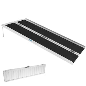 5 ft. Portable Aluminum Folding Ramp Suitable Compatible with Wheelchair Mobile Scooters Steps Home Stairs Doorways