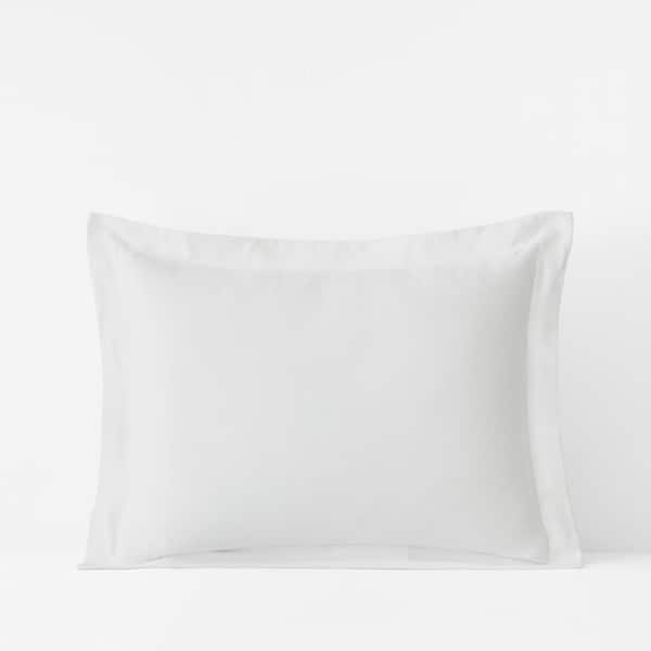 The Company Store Company Cotton Solid Velvet Flannel White Standard Sham