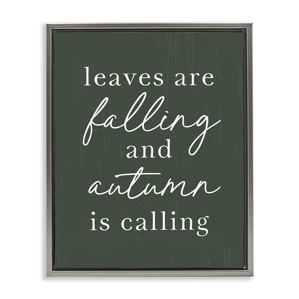 Leaves Are Falling by Lettered and Lined 1-Piece Floater Frame Graphic Print Typography Poster Art Print 31 in. x 25 in. price history on PriceWatchPro