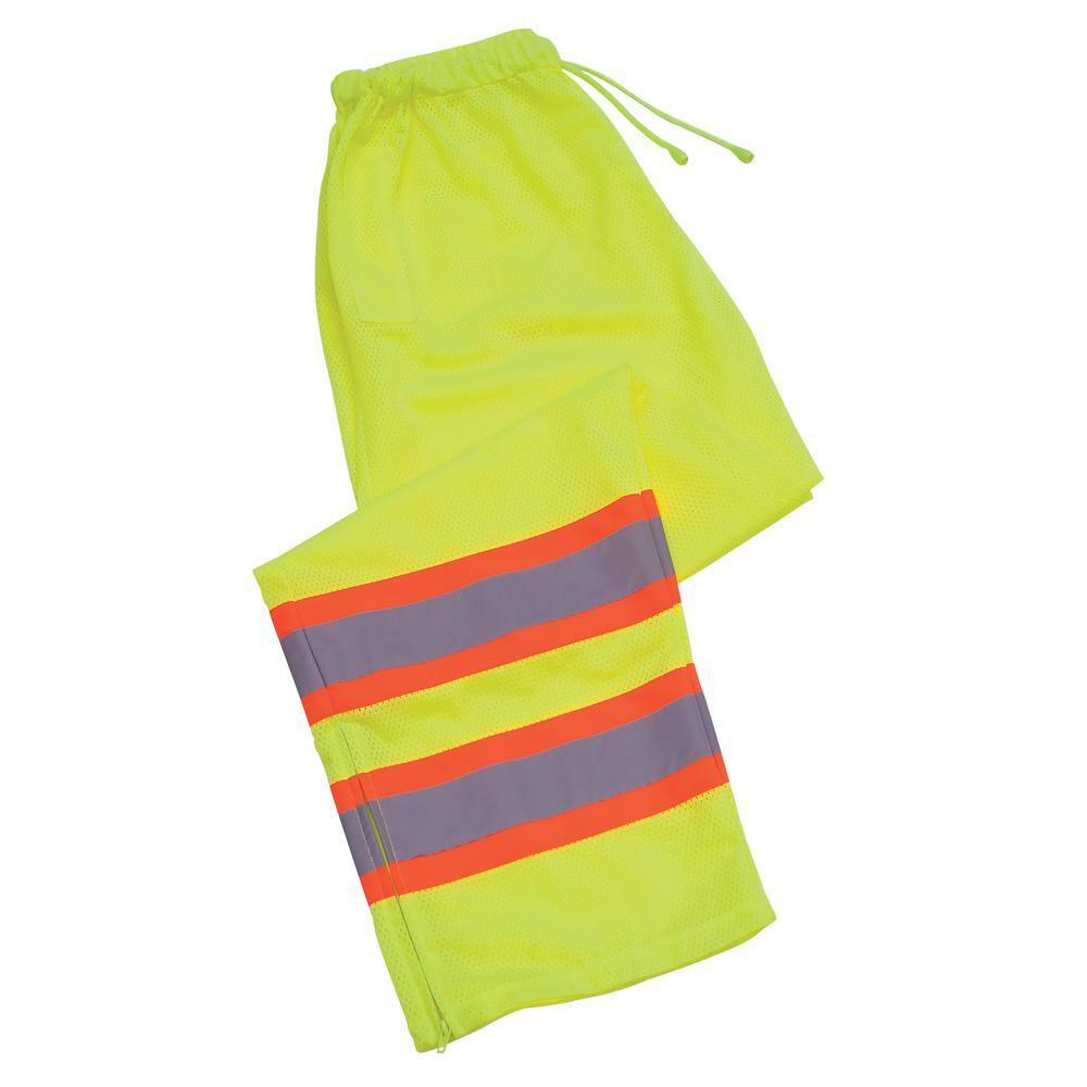 5XL Hi Viz Lime Poly Mesh Work Pant 65030