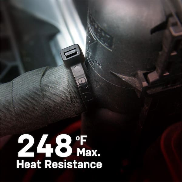 8 in. Extreme Heat and Cold Resistant UL21 Listed Cable Zip Ties
