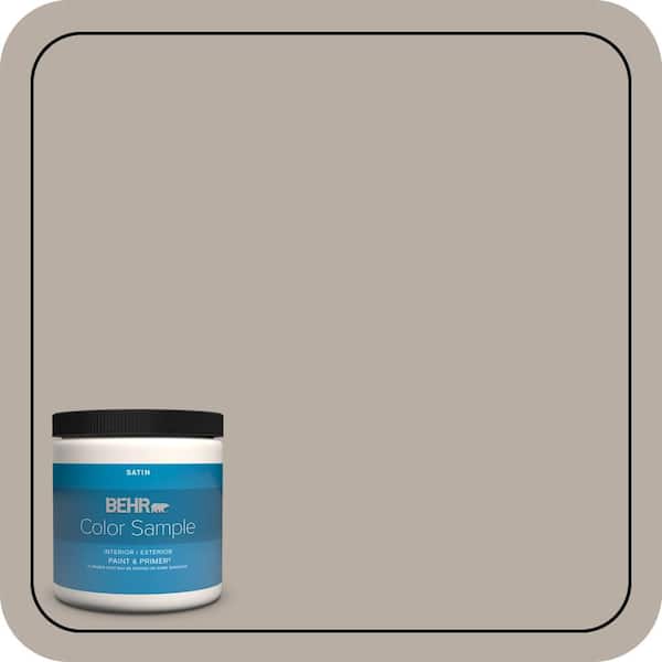 BEHR PREMIUM PLUS 8 oz. #T18-08 Off The Grid Satin Enamel Interior/Exterior Paint & Primer Color Sample